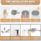 22 Pack Adhesive Hat Hooks for Wall, Super Strong Hat Rack for Baseball Caps - Image 6