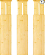 VaeFae 3 Pack Bamboo Drawer Dividers, Expandable Separators by VaeFaeDirect