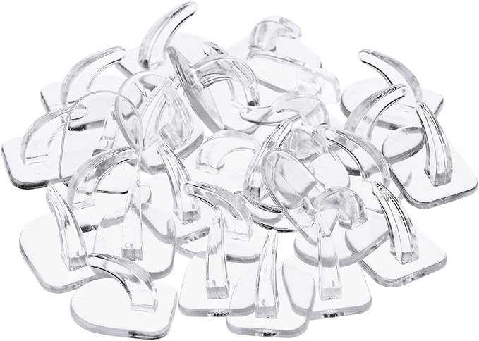 Queekay 30 Pieces Clear Adhesive Wall Hooks - Image 4