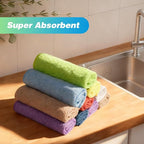HOMEXCEL Microfiber Cleaning Cloth, 24 Pack Absorbent Cleaning Rags - Image 5