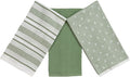 Sage Green White Kitchen Hand Dish Towels: Oversized 28" x 16", 100% Cotton by SerafinaHome