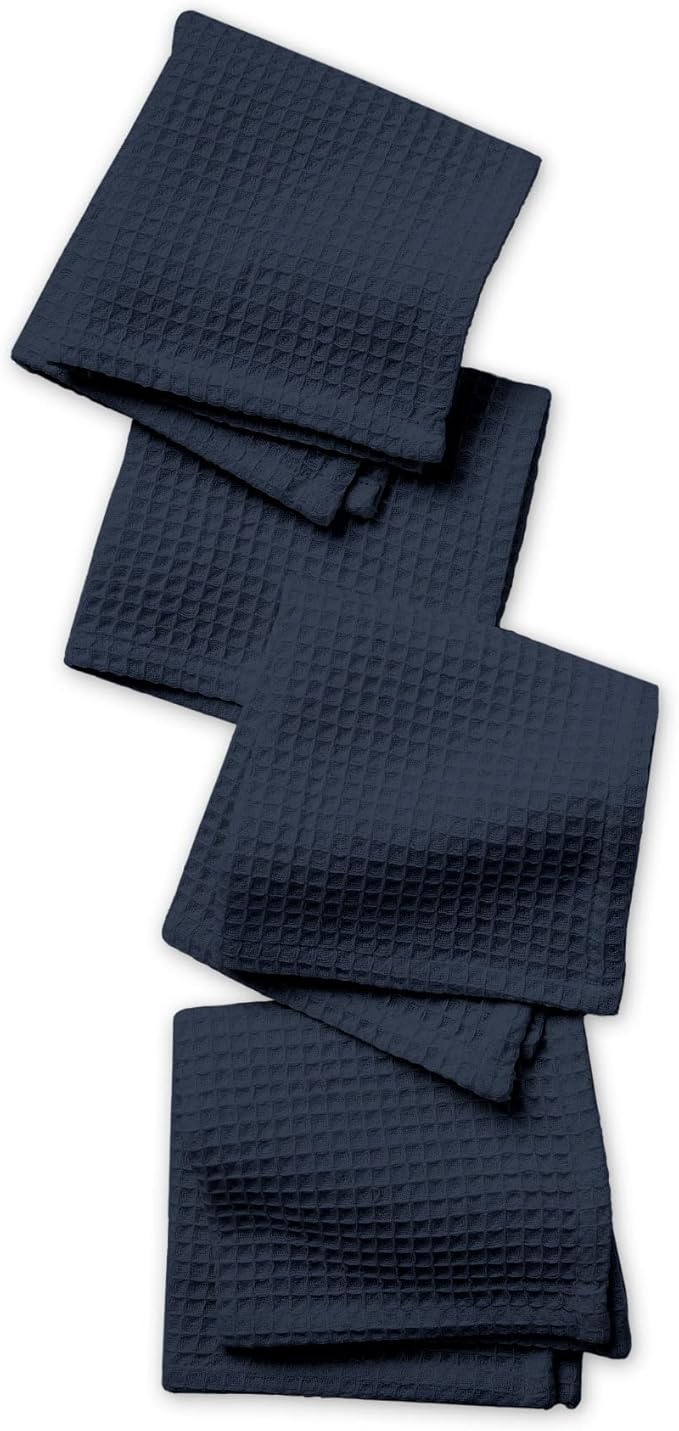 Encasa XO' Waffle Weave Face & Hand Towels – 12"x12", Kitchen & Travel – Small - Image 2
