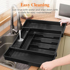 Lifewit Utensil Organizer for Kitchen Drawer, Expandable Cooking Silverware Tray - Image 6