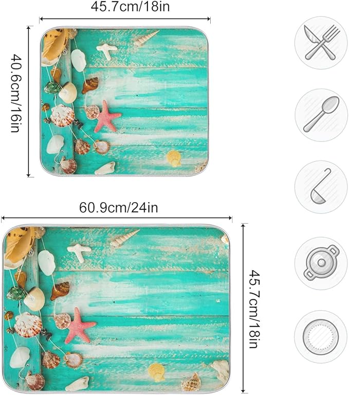 Absorbent Dish Drying Mat for Kitchen Counter - Image 3
