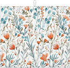 Teal and Orange Floral Dish Drying Mat by Unknown