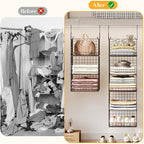 5 Tier Closet Hanging Organizer and Storage Separable Hanging Closet Shelves - Image 9