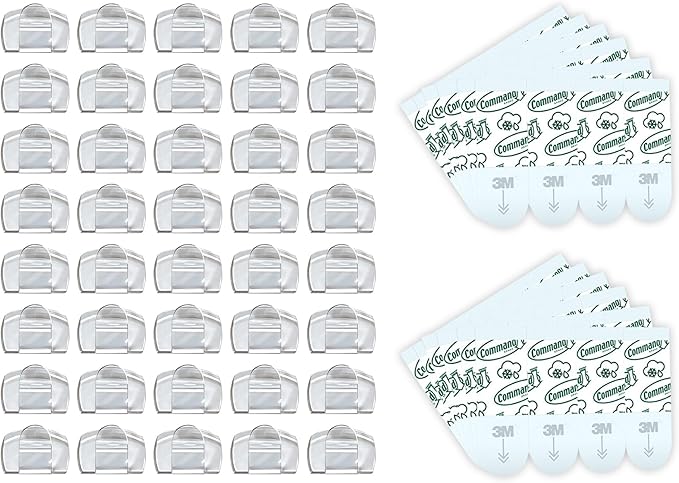 Command Outdoor Light Clips, 40 Clear and 48 Strips, Damage Free Hanging - Image 9