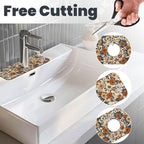 Faucet Draining Mat For Kitchen Sink, Peony Flower Blue Leaves Diatom Mud - Image 2