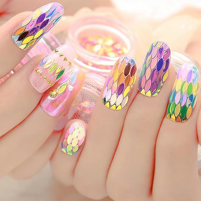 12 Colors Leaf Nail Art Glitter Sequins, Holographic 3D Leaves Nail Art Flakes - Image 5