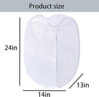 Foldable Mesh Popup Laundry Hamper, Laundry Basket Easy to Open and Fold - Image 6