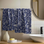 Blue Spring Floral Hand Towels for Bathroom Set of 2 Flower Leaves Vintage - Image 6