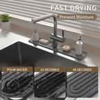 Faucet Mat for Kitchen Sink, Diatomite Stone Drying Sink Protectors, Bathroom - Image 3