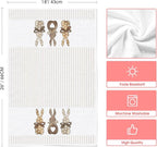Artoid Mode Stripe Rabbit Bunny Eggs Easter Kitchen Towels Dish Towels - Image 6