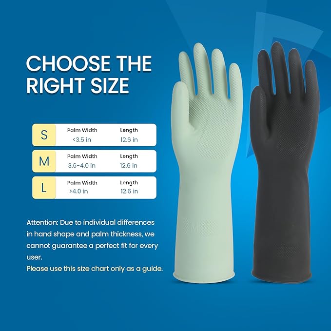 Dishwashing Gloves for Kitchen, 4 Pairs Rubber Cleaning Household Dish Washing - Image 6