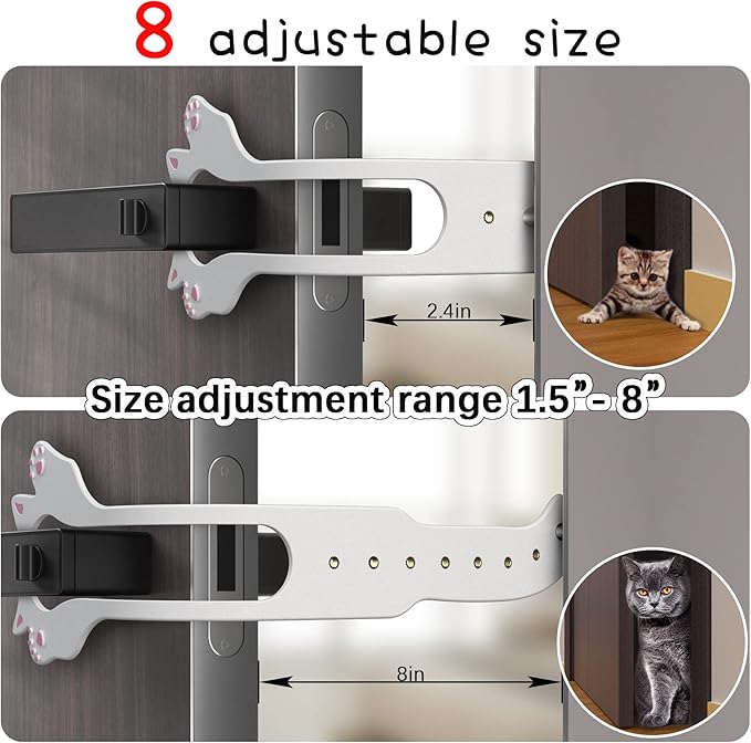 Cat Door Latch Holder, 【8 Adjustable Sizes】 Stronger Flex Cat Door Stopper - Image 4