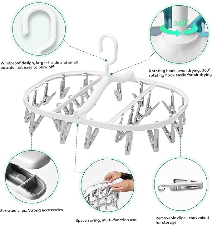 Premium Foldable Clothes Drying Hanger - Image 6