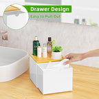 VITVITI Drawer Disposable Face Towel Holder Box, Acrylic Facial Towel Container - Image 2