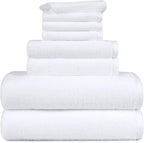Amazon Basics 100% Cotton Lightweight Quick-Dry Bath Towel Set - Image 6