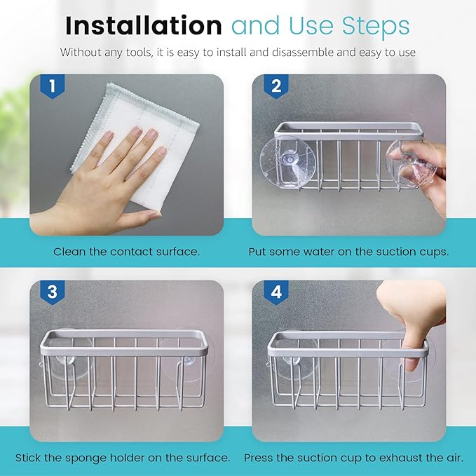 Sponge Holder for Kitchen Sink, Kitchen Sink Sponge Holder, Sink Caddy - Image 5