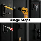 4PCS Folding Coat Hooks, 4 Folding Coat Hooks, Flip Down Heavy Duty Hooks Robe - Image 4