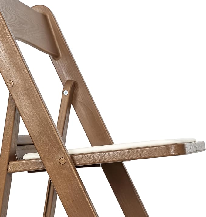 Flash Furniture Hercules Commercial Indoor/Outdoor Folding Event Chair, Wood Look, Weather-Resistant, Lightweight Design, Versatile Use, Set of 2, Chestnut - Image 9