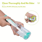Baby Bottle Brush with One Base Hidden Nylon Nipple Cleaner, Bottle Brush with - Image 2
