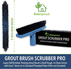 EVERSPROUT Grout Cleaning Brush Scrubber, Stiff V-Shaped Scrub Bristles Built - Image 5