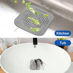 4Pcs Square Drain Cover for Shower, TPR Drain Hair Catcher Shower Drain Cover - Image 4