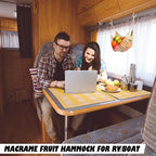 Fruit Hammock for Kitchen Under Cabinet, Large Macrame Fruit Hammock for - Image 7
