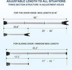 Rerishom Door Security Bar, Door Stoppers Security bar, Heavy Duty Door Lock - Image 3