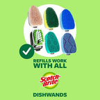 Scotch-Brite Advanced Soap Control Non-Scratch Dishwand Kit, 1 Dish Wand & 5 - Image 7