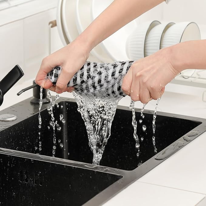 SALAS Cotton Dish Towels for Kitchen Drying Dishes, Lattice Terry Kitchen Cloths - Image 9