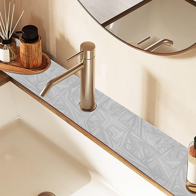 Kitchen Sink Splash Guard 2 PCS 30 Inch Sink Faucet Mat Splash Guard - Image 7
