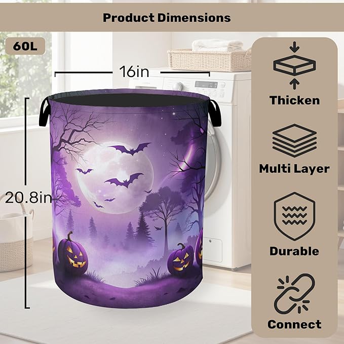 Pumpkin Party Foldable Laundry Hamper - Image 2