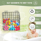 2 Pack Bath Toy Storage Organizer Basket, Large Metal Bathtub Toy Holder - Image 3