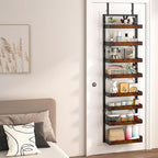 bukfen Over the Door Pantry Organizer, 8-Tier Adjustable Wooden Basket Kitchen - Image 6