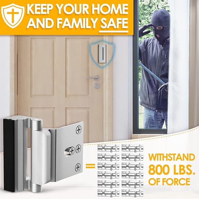 Home Security Door Lock, 2 Pack Childproof Door Reinforcement Lock - Image 3