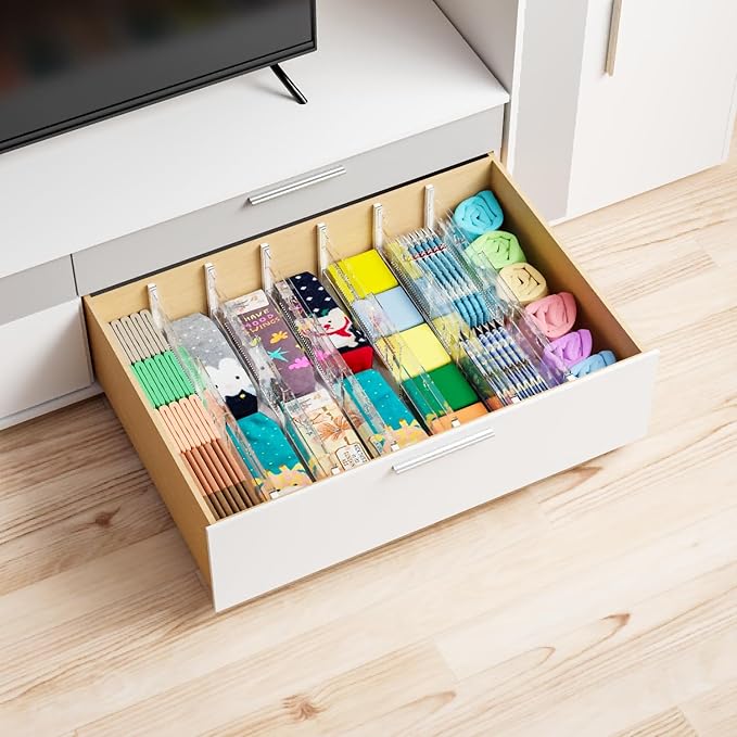 Yieach 5 Pack 6 Inch Tall Acrylic Drawer Divider - Image 2