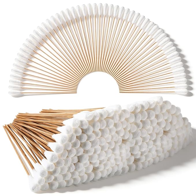200 PCS Large Cotton Swabs 9.8 Inch Pet Ear Cleaning Solution Supplies Cotton by Unknown