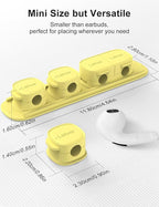 6 Pack Magnetic Cable Clips, Laitver Cord Organizer Holder Strong Adhesive Desk - Image 8
