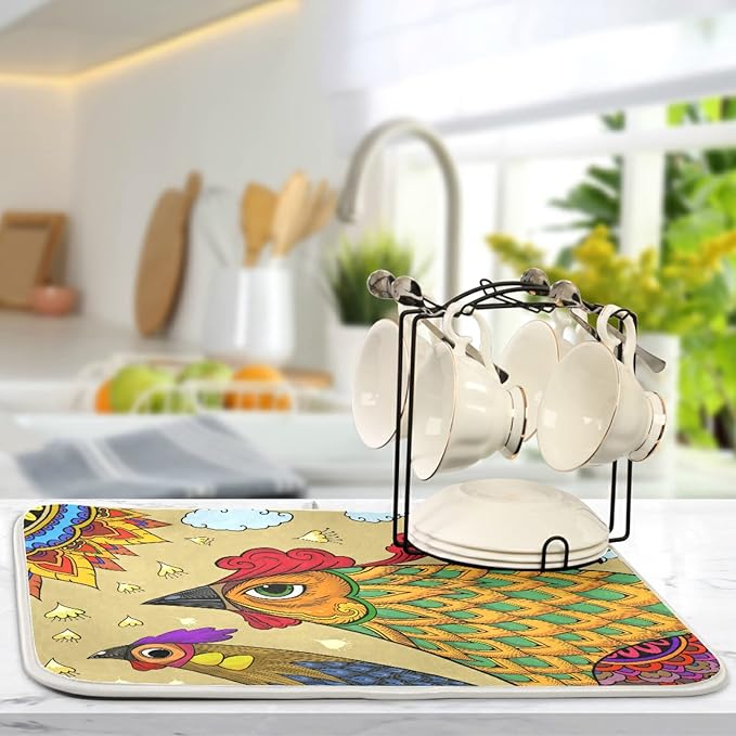 Absorbent Dish Drying Mat for Kitchen Counter - Image 5