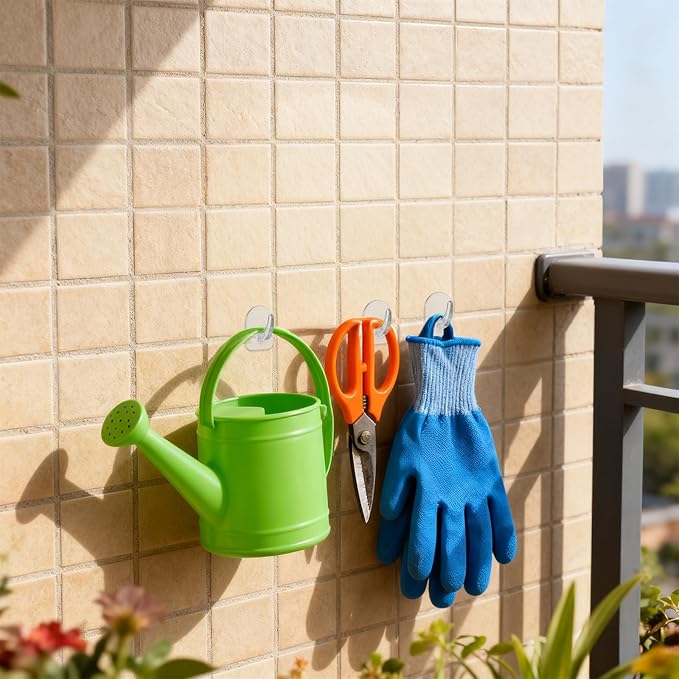 40 Pcs Clear Adhesive Wall Hooks - Image 2