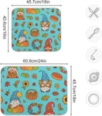 Autumn Gnomes Harvest Theme Dish Drying Mat Super Absorbent Drying Mat Large - Image 3