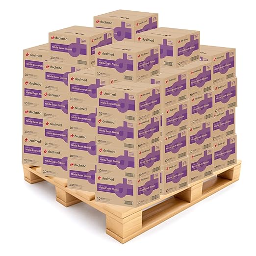 Dealmed Nitrile Gloves – Pallet of Size X-Large Disposable Nitrile Gloves by Dealmed