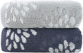 Pidada Hand Towels Set of 2 Hydrangea Floral Pattern 100% Cotton Absorbent Soft by Pidada