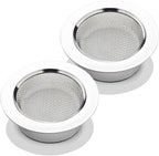 2PCS Kitchen Sink Strainer-Stainless Steel Mesh Drain Strainer, Large Wide Rim by CORNERJOY
