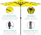 Best Choice Products 10ft Solar Polyester LED Lighted Patio Umbrella w/Tilt Adjustment and UV-Resistant Fabric - Image 5