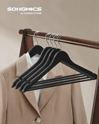 SONGMICS Wooden Hangers, Swivel Hook, Non-Slip - Image 2