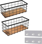 TIEYIPIN Black Metal Wire Storage Baskets by TIEYIPIN