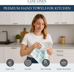 LANE LINEN Cotton Kitchen Towels and Dish Cloths Set, Quick-Drying Dish Towel - Image 2